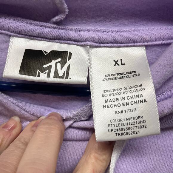 MTV Juniors Floral Graphic Hoodie Size XL - Picture 5 of 7